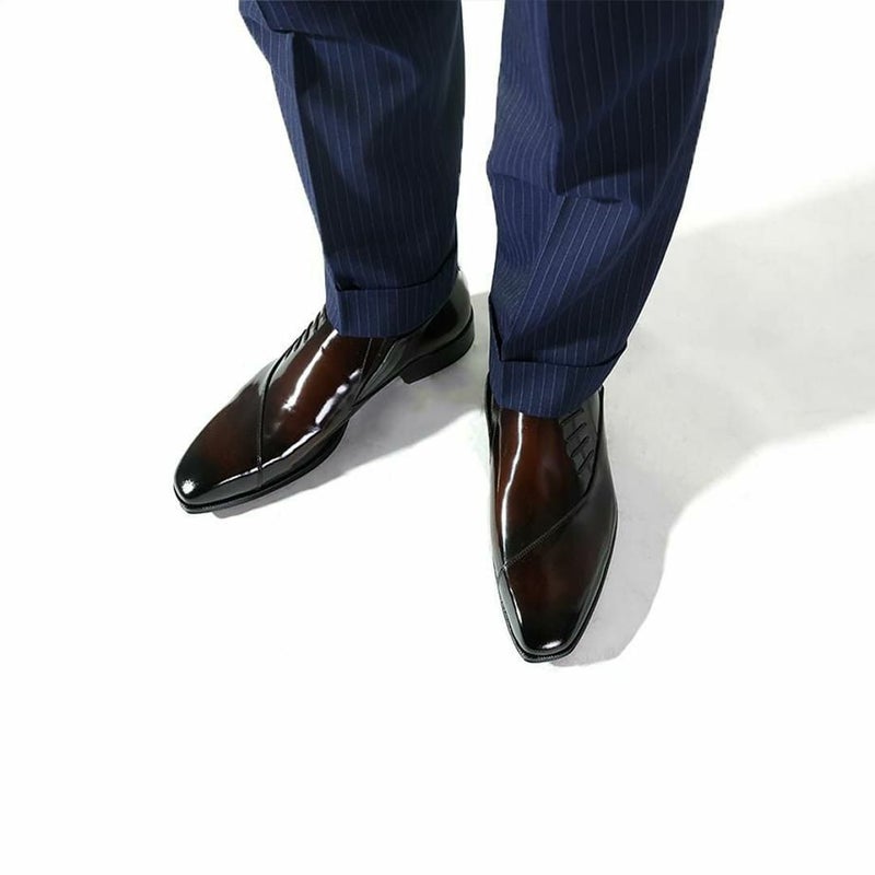 クインクラシコオリジナル 国産ビジネスシューズ サイドレース スリッポン 36002 bk 3