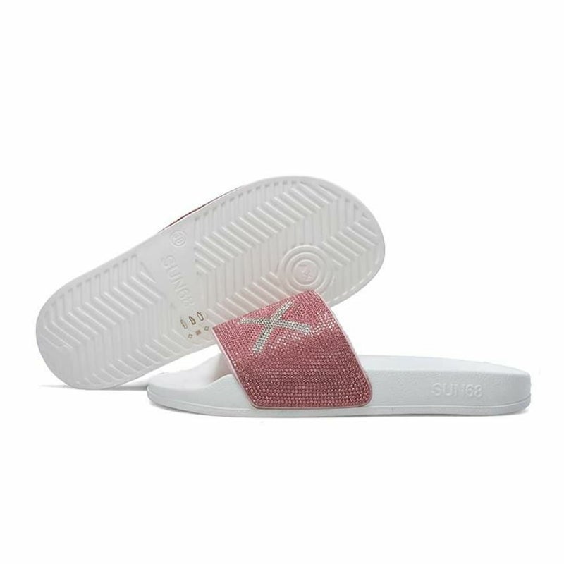 サンシックスティーエイト レディース スリッパロゴストラス SUN68 