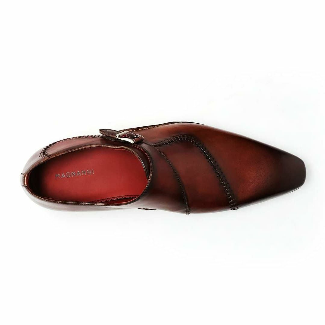 MAGNANNI ブラウン 42 モンクストラップ マグナーニ / MAGNANNI アークライン・シングルモンクストラップ