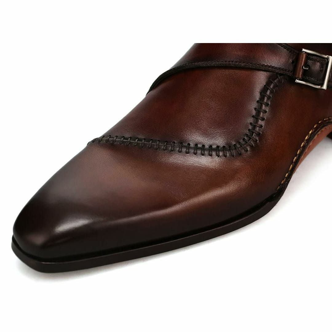 MAGNANNI ブラウン 42 モンクストラップ マグナーニ / MAGNANNI アークライン・シングルモンクストラップ