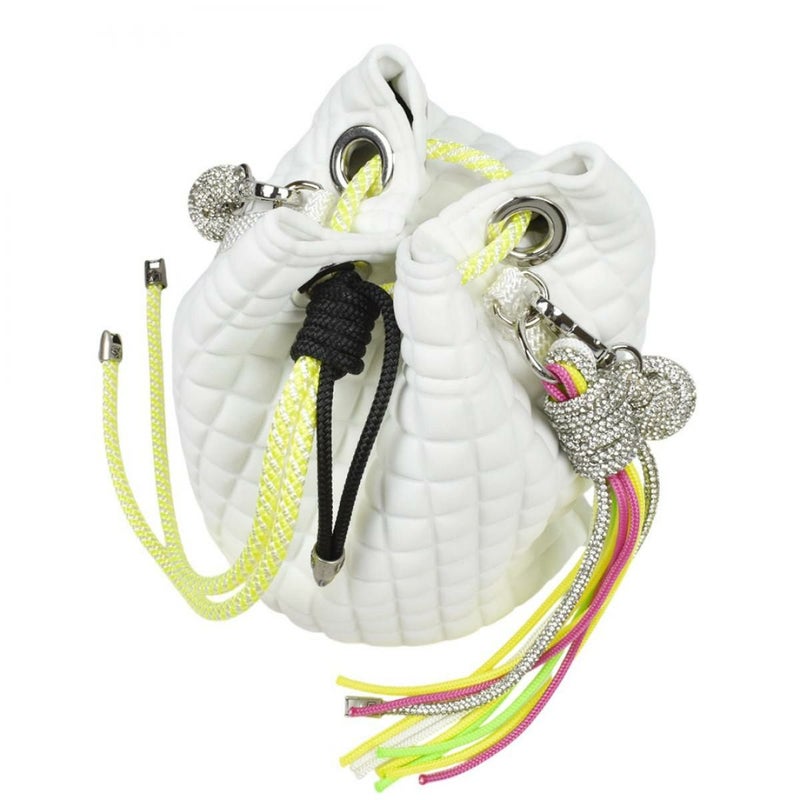  [レーク L4K3] バッグ バケットバッグ スクエア ホワイト イタリア製 