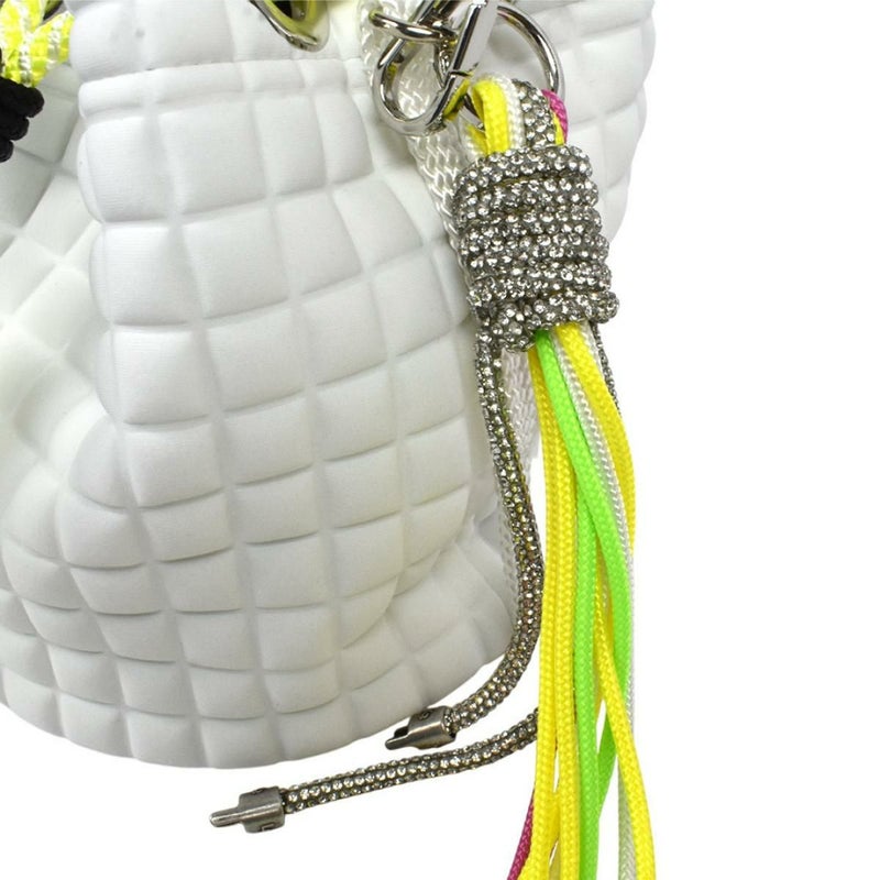  [レーク L4K3] バッグ バケットバッグ スクエア ホワイト イタリア製 