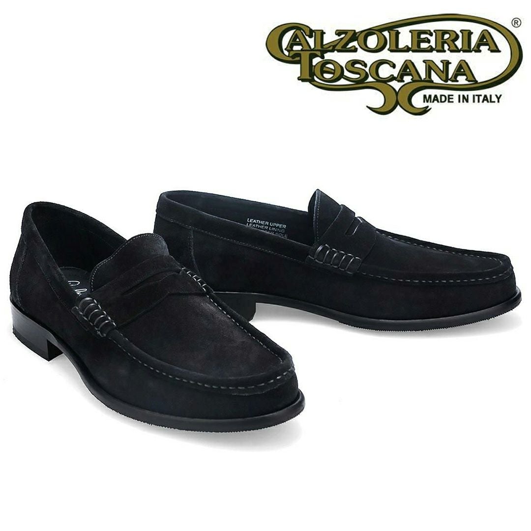 カルツォレリアトスカーナ スエード コインローファー イタリア製 Calzoleria Toscana 4693toss