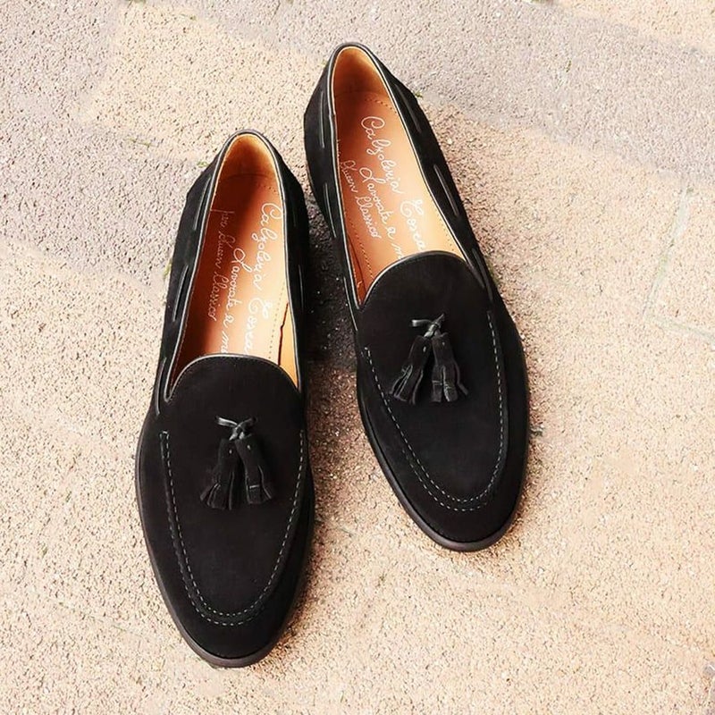 カルツォレリアトスカーナ スエード タッセルローファー イタリア製 Calzoleria Toscana 1686toss 2