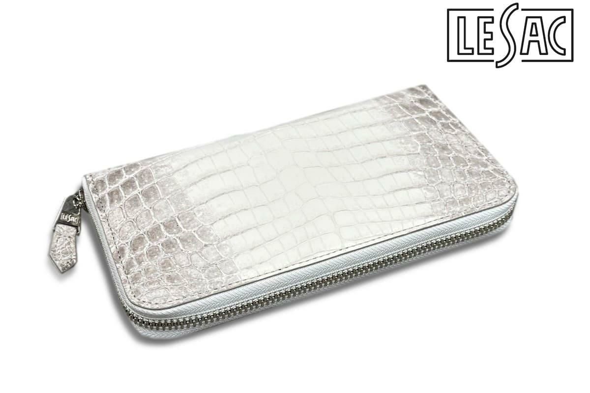 レザック 長財布 クロコダイル ブラック ナチュラル 国産(日本製) LE'SAC 