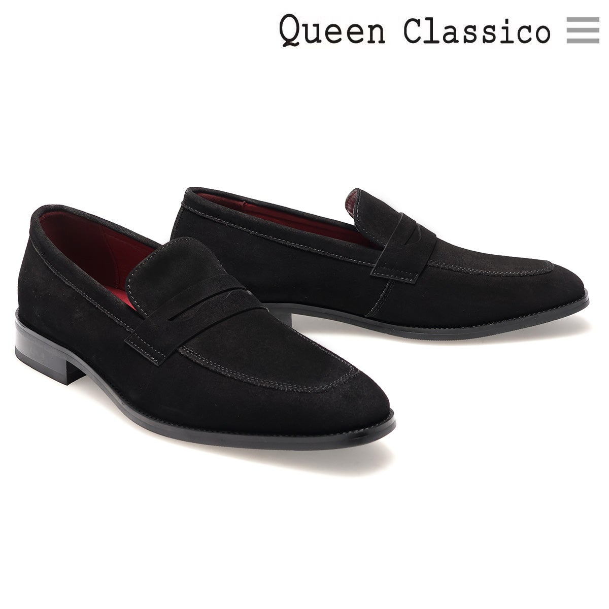  クインクラシコ メンズ ドレスシューズ スエードローファー QueenClassico 3193-1s