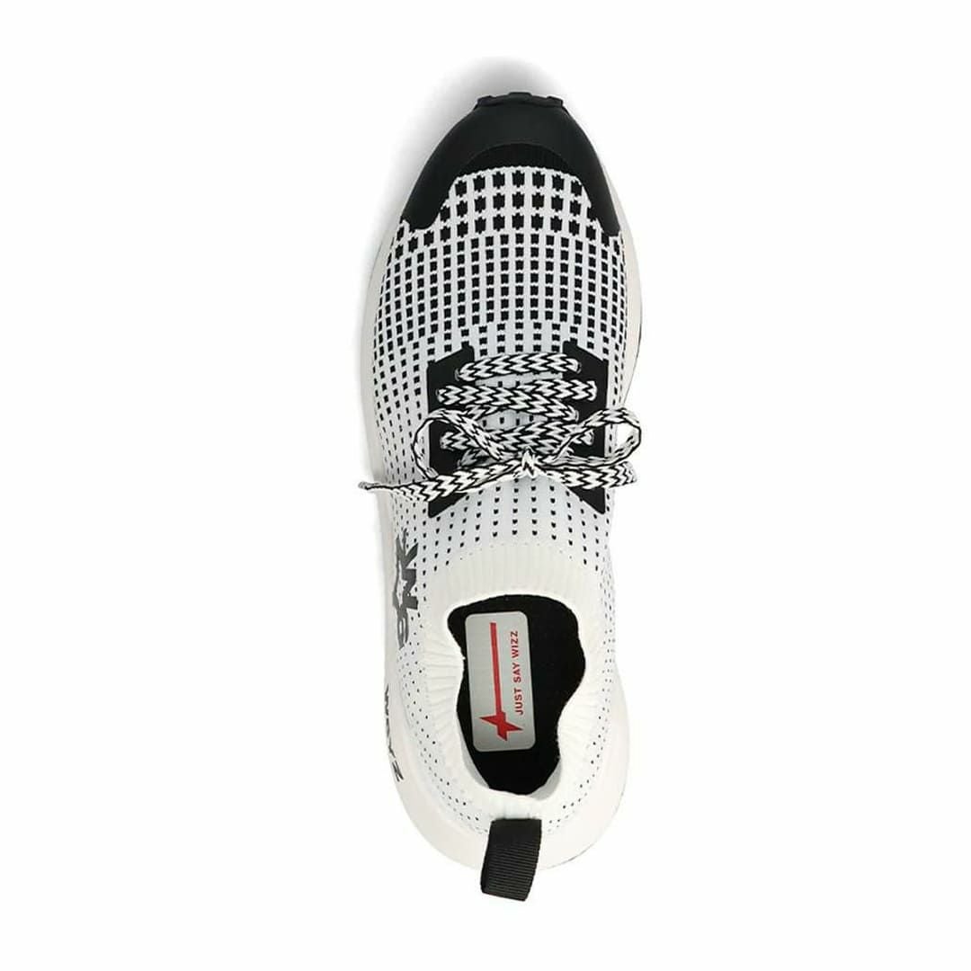  ウィズ メンズ スニーカー ソックエム ブラック ホワイト W6YZ 6