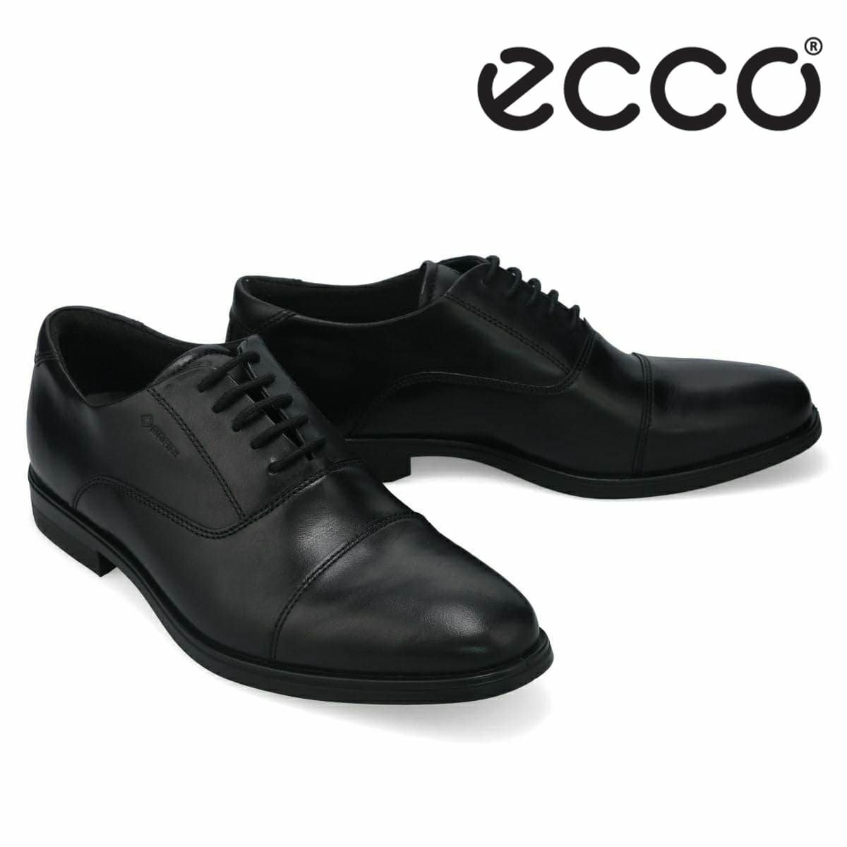  エコー メンズ ドレスシューズ メルボルン 防水 内羽根ストレートチップ ブラック ECCO 