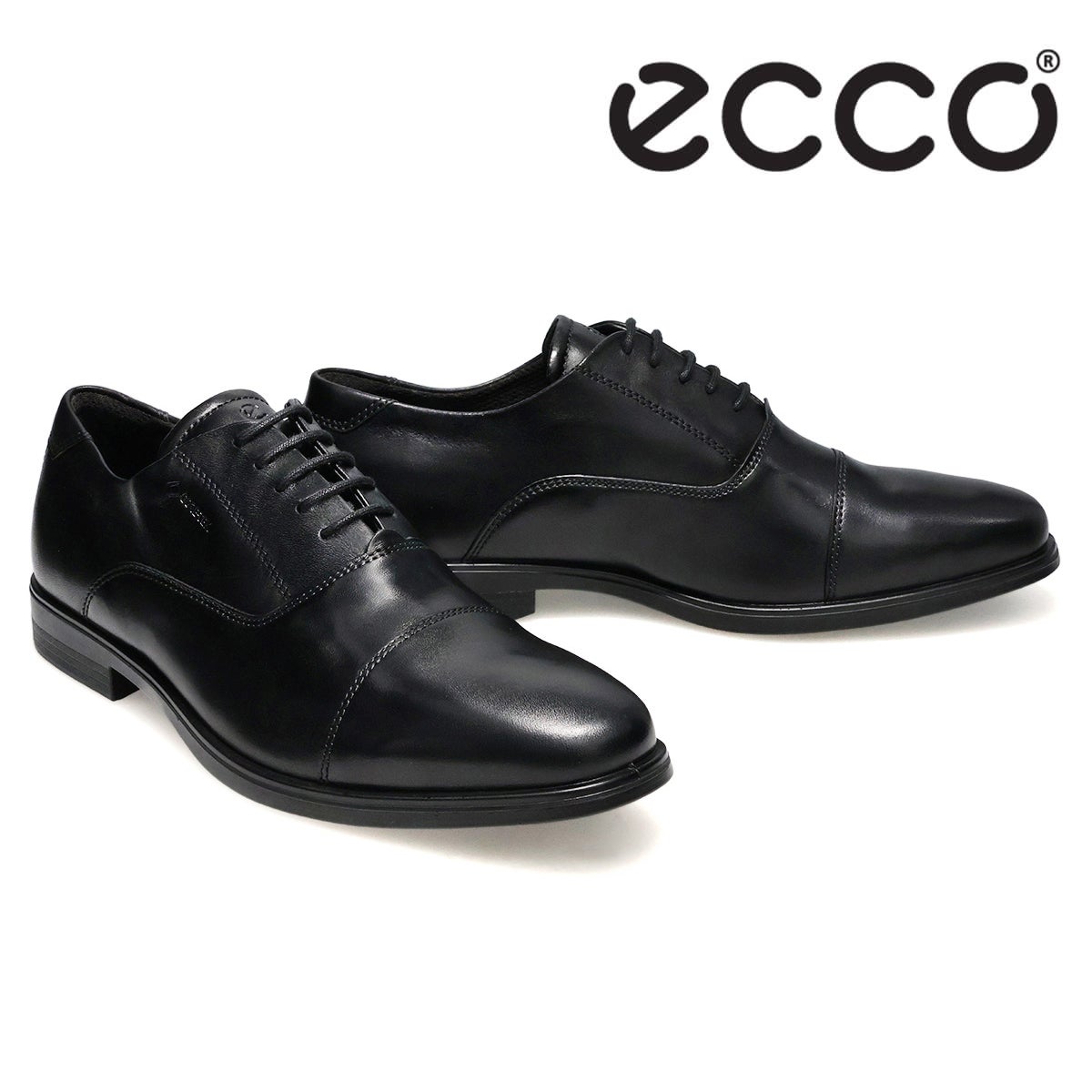  エコー メンズ ドレスシューズ メルボルン 防水 内羽根ストレートチップ ブラック ECCO 