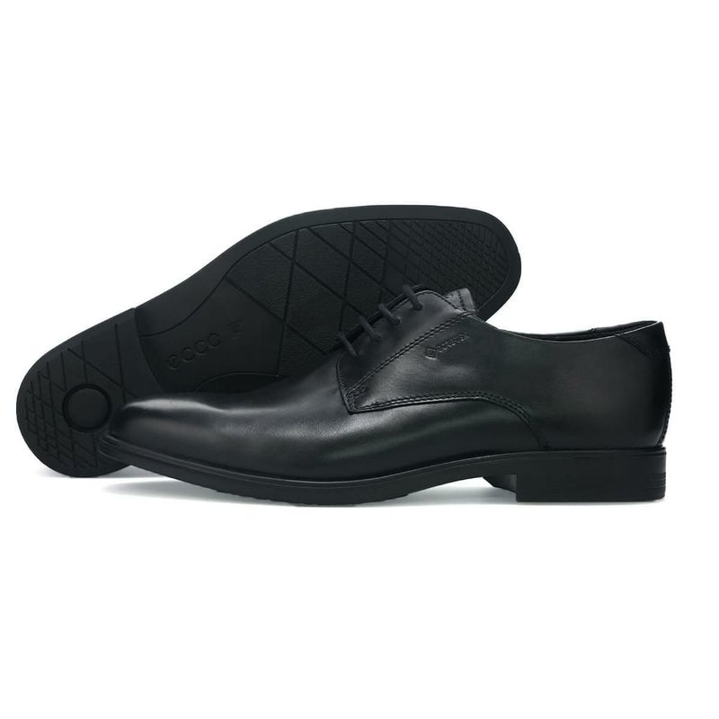  エコー メンズ ドレスシューズ メルボルン 防水 外羽根プレーントゥ ブラック