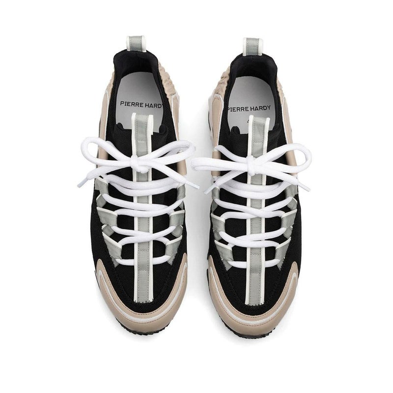 ピエール アルディ メンズ スニーカー トレックコメット ブラックマルチホワイト PIERRE HARDY lx1pifa25cfcanv