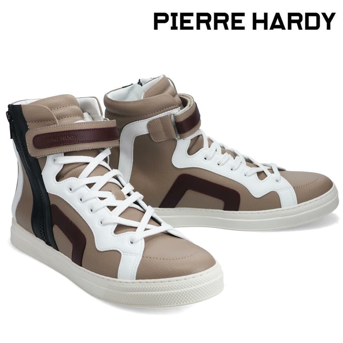 ピエール アルディ メンズ スニーカー ハイトップスニーカー ブラックマルチホワイト PIERRE HARDY 