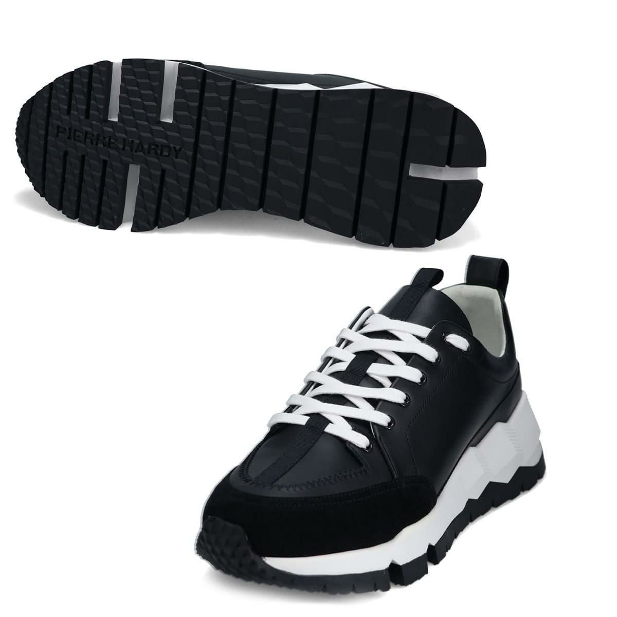 ピエール アルディ メンズ スニーカー ストリートライフ ブラック ホワイト/ブラック PIERRE HARDY pqx02zfa25calf