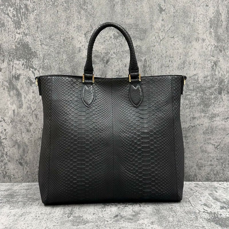 レザック バッグ パイソントートバッグ CALON ブラック 国産(日本製) LE'SAC calonp