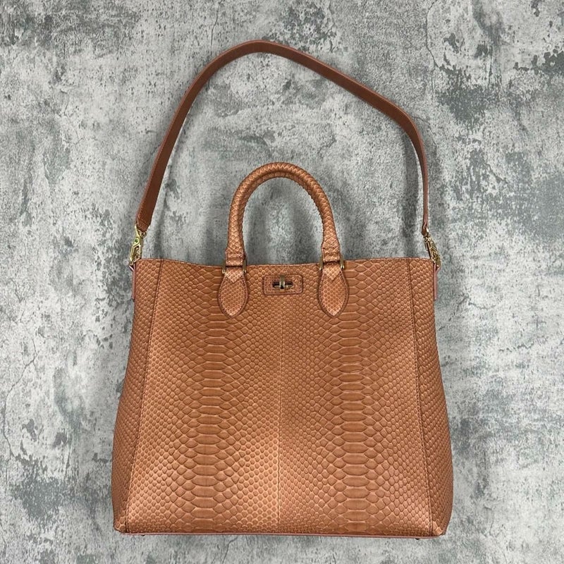 レザック バッグ パイソントートバッグ CALON コニャック 国産(日本製) LE'SAC calonp