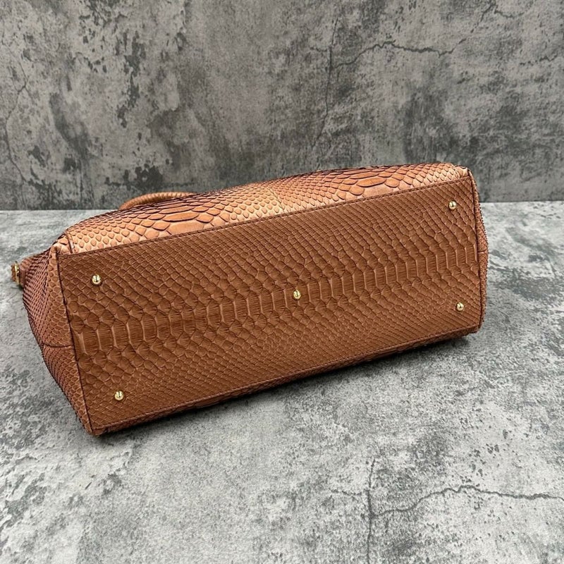 レザック バッグ パイソントートバッグ CALON コニャック 国産(日本製) LE'SAC calonp