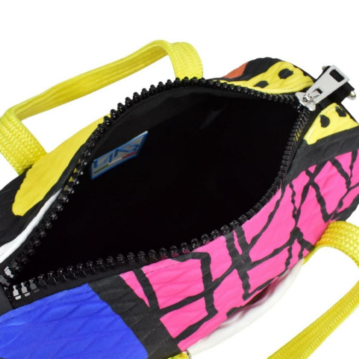  [レーク L4K3] バッグ ボストンミクロ イエローミックス イタリア製 boc-1117ah