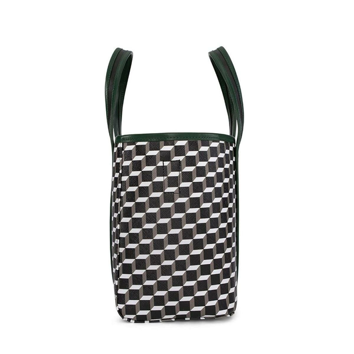 ピエール アルディ ミニアーチトートバッグ ブラック/ホワイト/ダークグリーン PIERRE HARDY pv05zfa25cvcflm