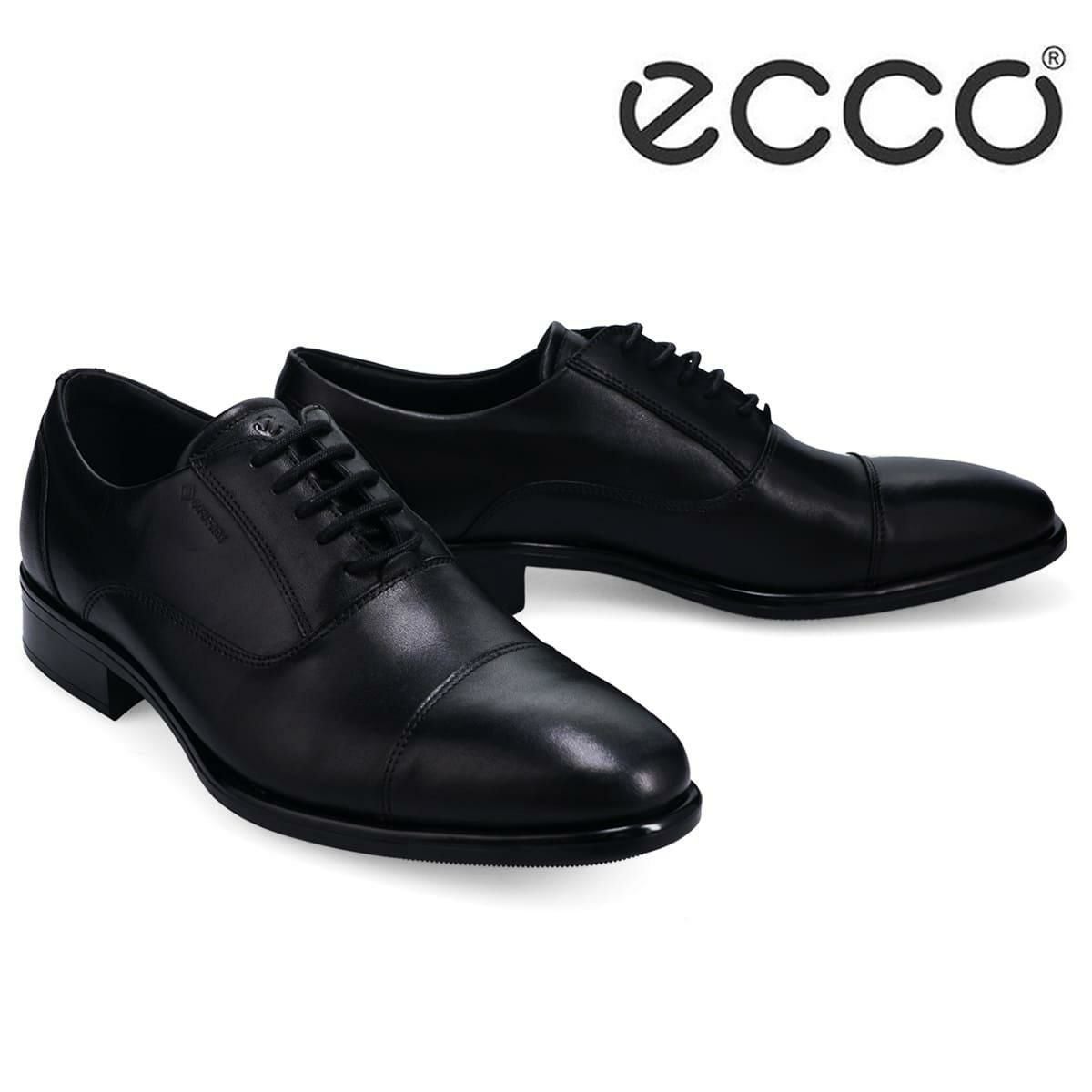  エコー メンズ ドレスシューズ シティトレイ 内羽根ストレートチップ ブラック モカ ECCO 512824