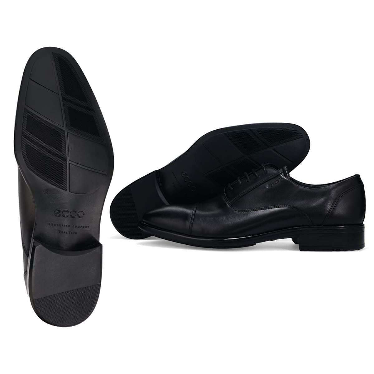  エコー メンズ ドレスシューズ シティトレイ 内羽根ストレートチップ ブラック モカ ECCO 512824