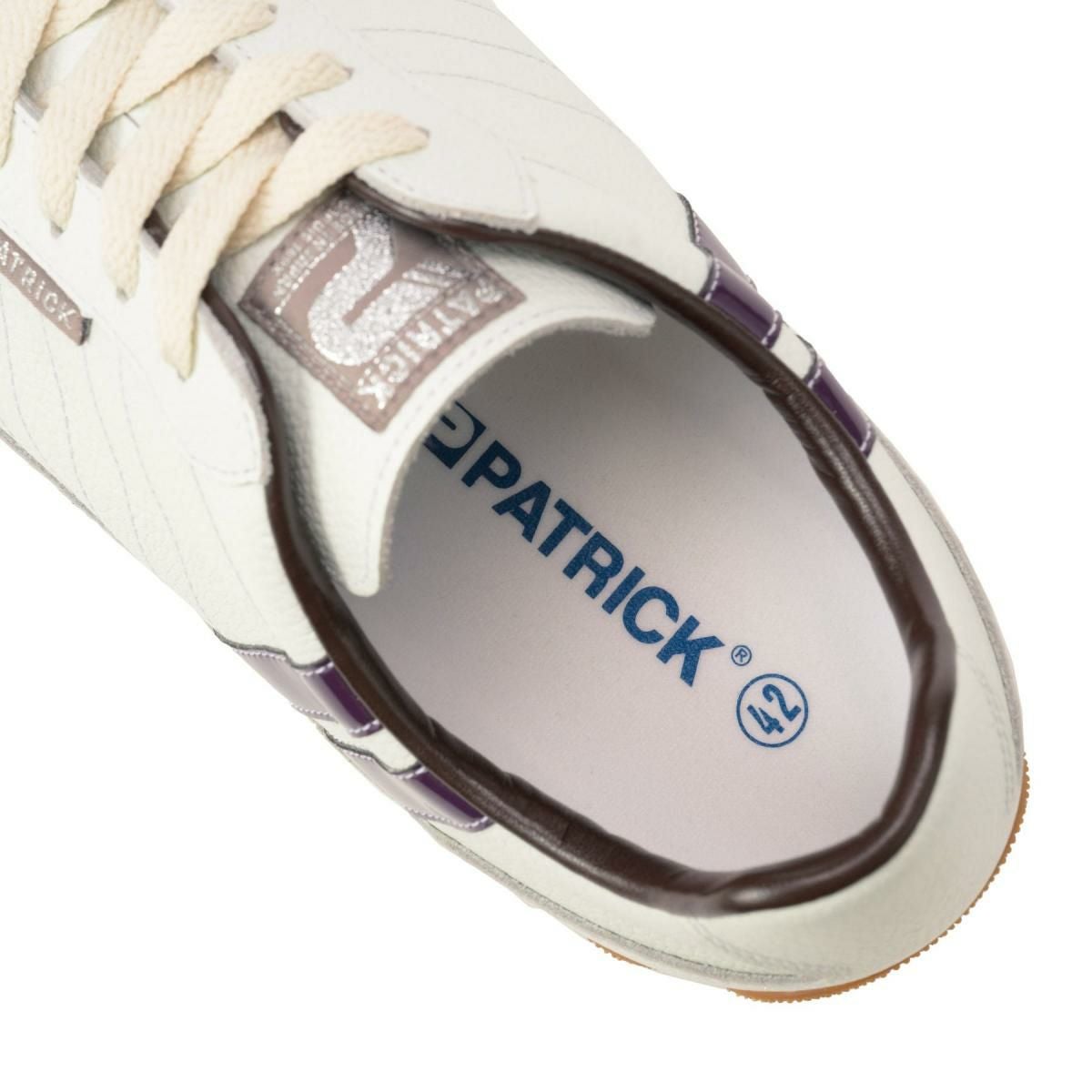 パトリック メンズ スニーカー マラソン・レザー ホワイト/パープル 国産(日本製) PATRICK 982550 7