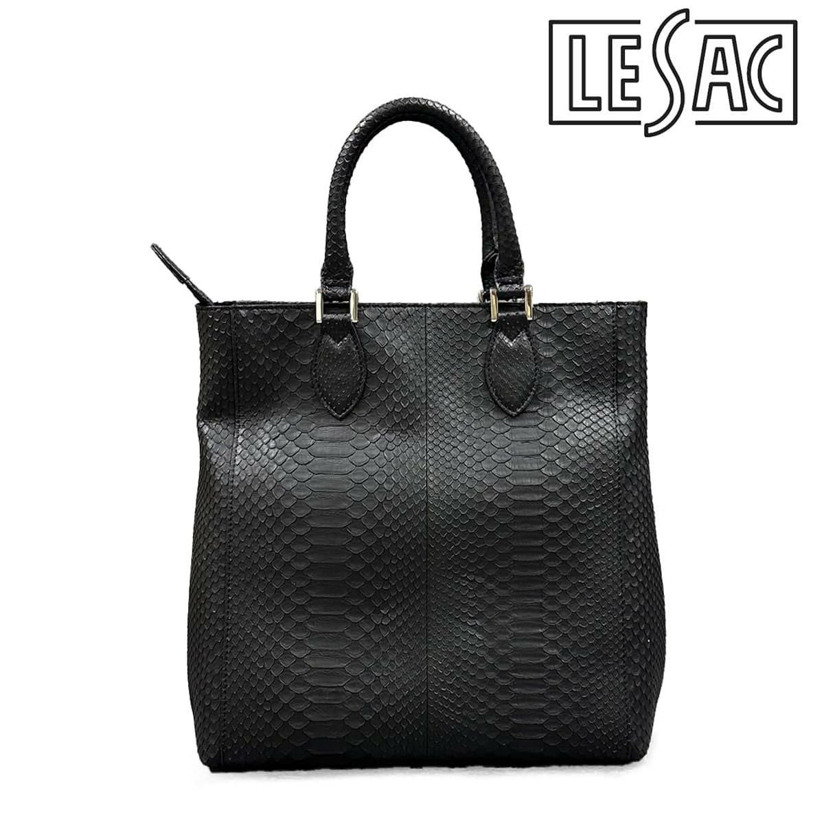 レザック パイソン トートバッグ ブラック 国産(日本製) LE'SAC libia