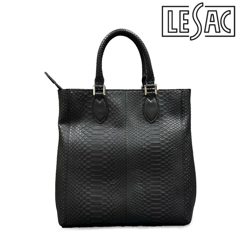 レザック パイソン トートバッグ ブラック 国産(日本製) LE'SAC libia