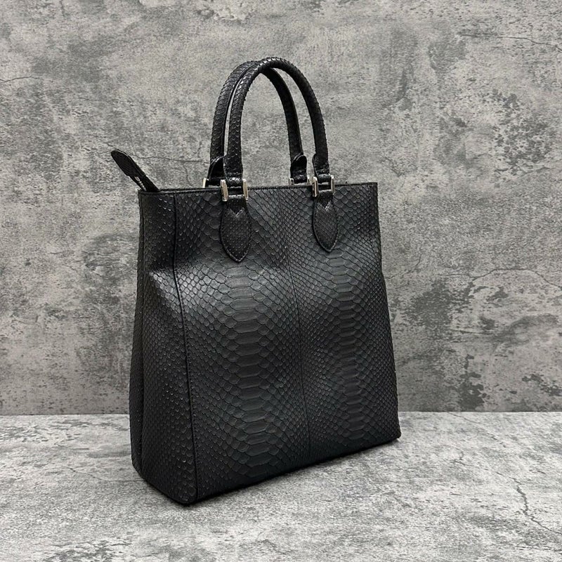 レザック パイソン トートバッグ ブラック 国産(日本製) LE'SAC libia