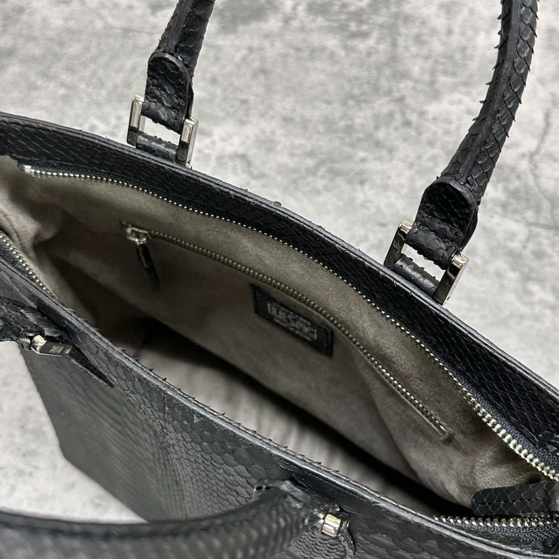 レザック パイソン トートバッグ ブラック 国産(日本製) LE'SAC libia