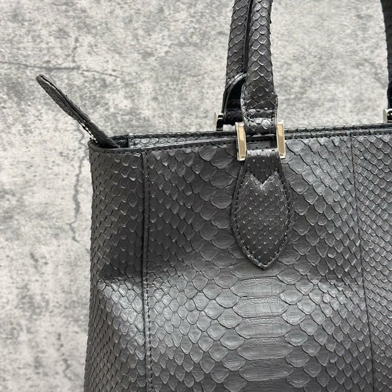 レザック パイソン トートバッグ ブラック 国産(日本製) LE'SAC libia