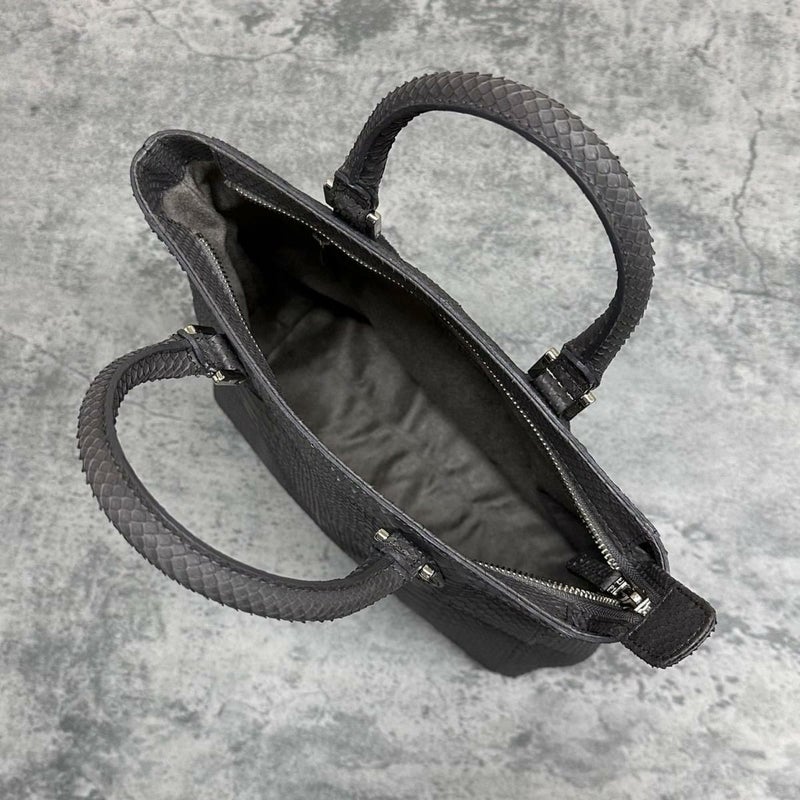 レザック パイソン トートバッグ グラファイト 国産(日本製) LE'SAC libia