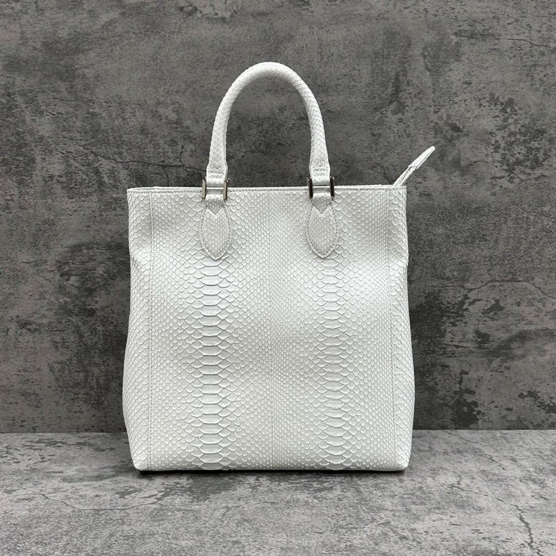 レザック パイソン トートバッグ ホワイト 国産(日本製) LE'SAC libia