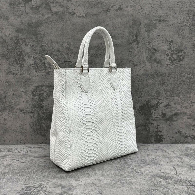 レザック パイソン トートバッグ ホワイト 国産(日本製) LE'SAC libia