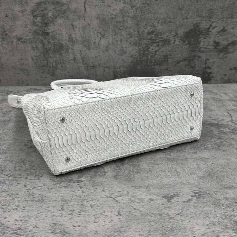 レザック パイソン トートバッグ ホワイト 国産(日本製) LE'SAC libia