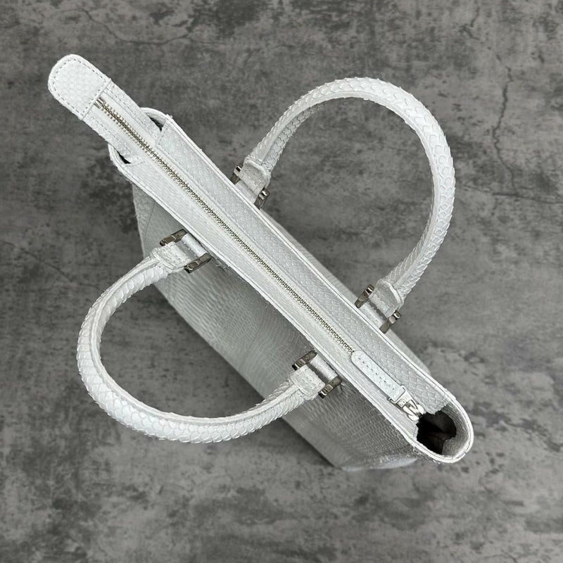 レザック パイソン トートバッグ ホワイト 国産(日本製) LE'SAC libia