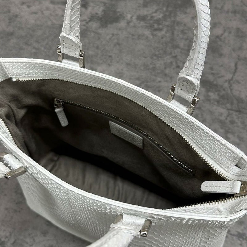 レザック パイソン トートバッグ ホワイト 国産(日本製) LE'SAC libia