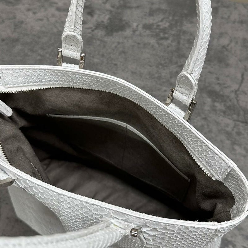 レザック パイソン トートバッグ ホワイト 国産(日本製) LE'SAC libia