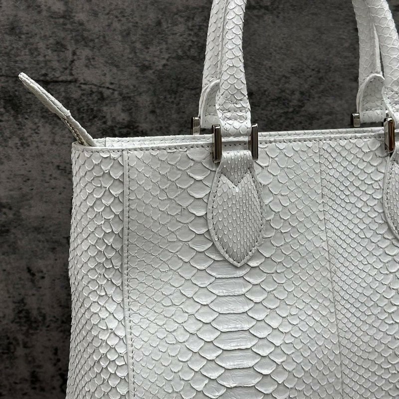 レザック パイソン トートバッグ ホワイト 国産(日本製) LE'SAC libia