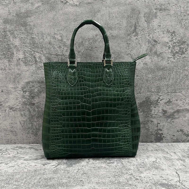 レザック クロコダイル トートバッグ グリーン 国産(日本製) LE'SAC libiacroco