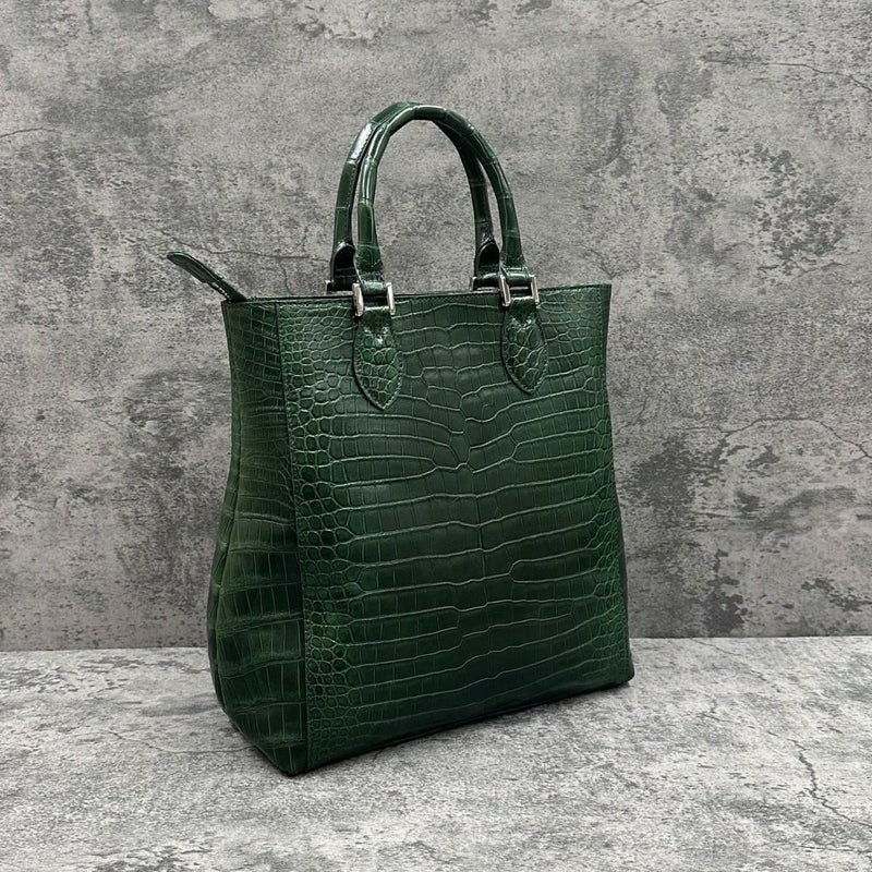 レザック クロコダイル トートバッグ グリーン 国産(日本製) LE'SAC libiacroco