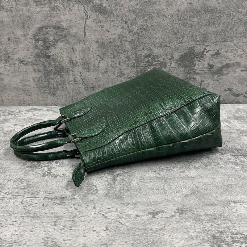 レザック クロコダイル トートバッグ グリーン 国産(日本製) LE'SAC libiacroco