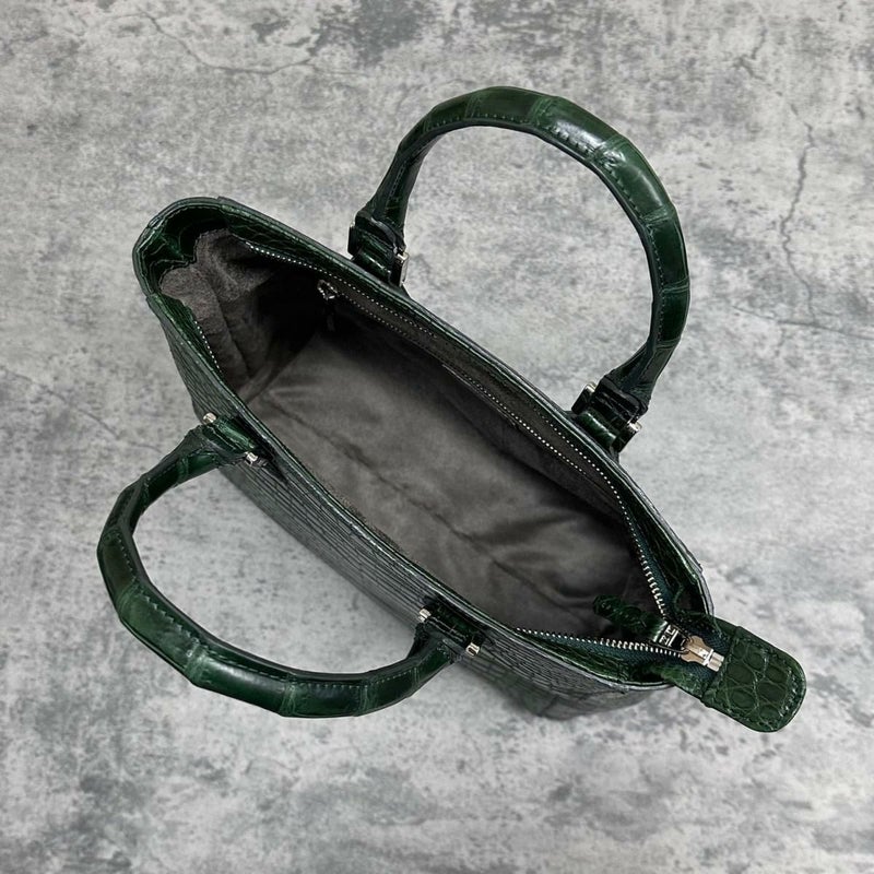 レザック クロコダイル トートバッグ グリーン 国産(日本製) LE'SAC libiacroco