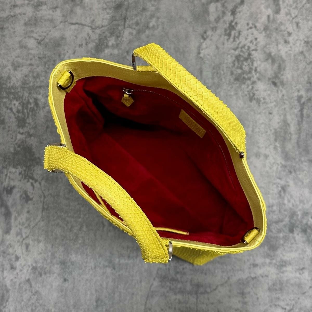 レザック パイソン トートバッグ イエロー 国産(日本製) LE'SAC taothp