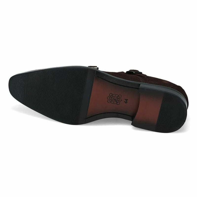 クインクラシコ メンズ ドレスシューズ スエードダブルモンク QueenClassico 3193-5