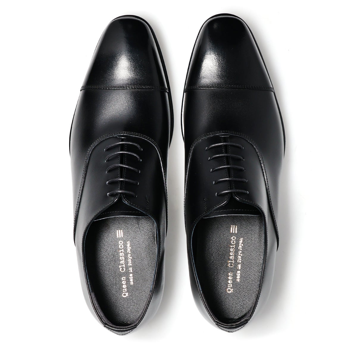 クインクラシコ メンズ ドレスシューズ 内羽根ストレートチップ ブラック 日本製 QueenClassico 55001　5