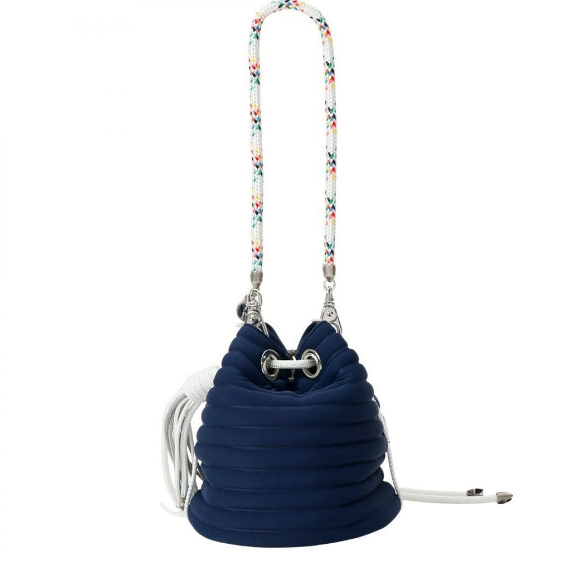 レーク バケットバッグ アブソリュートブルー イタリア製 L4K3 sec-1178　2