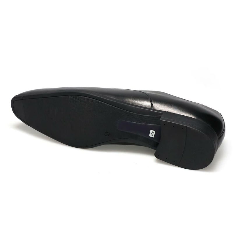 クリスチャン デイビス メンズ ドレスシューズ 内羽根プレーントゥ ブラック Christian Davis cd4003