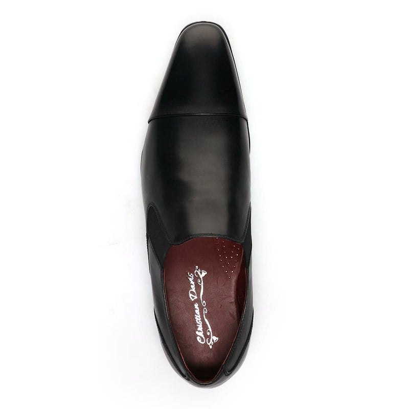 クリスチャン デイビス メンズ ドレスシューズ スリッポン ブラック Christian Davis cd4004