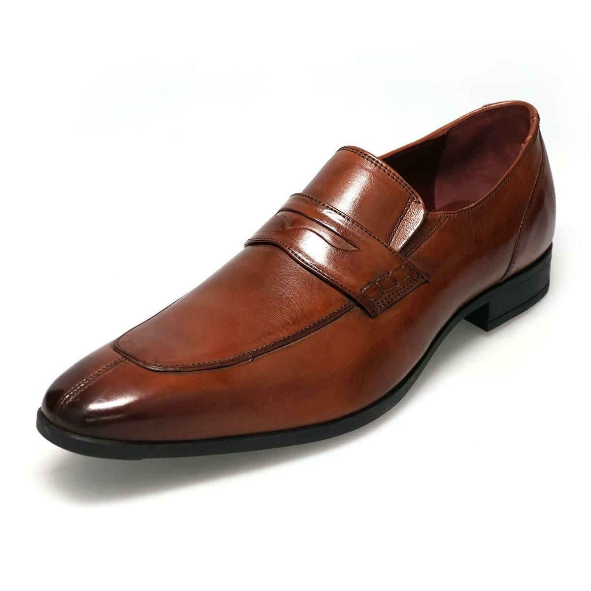 クリスチャン デイビス メンズ ドレスシューズ コインローファー ブラック ライトブラウン Christian Davis cd4005