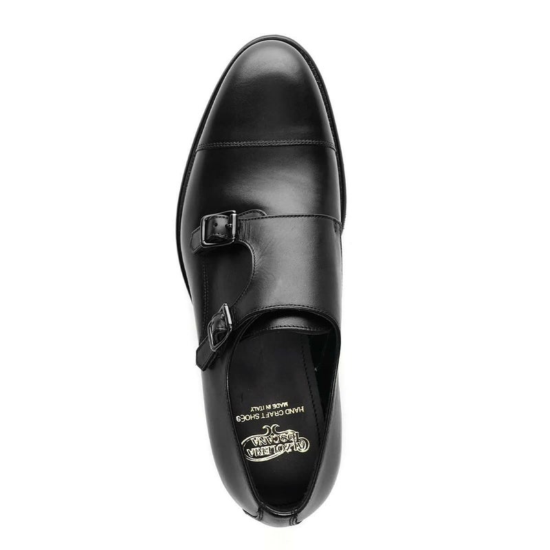 カルツォレリアトスカーナ メンズ ドレスシューズ ダブルモンク ブラック イタリア製 Calzoleria Toscana vibo　7